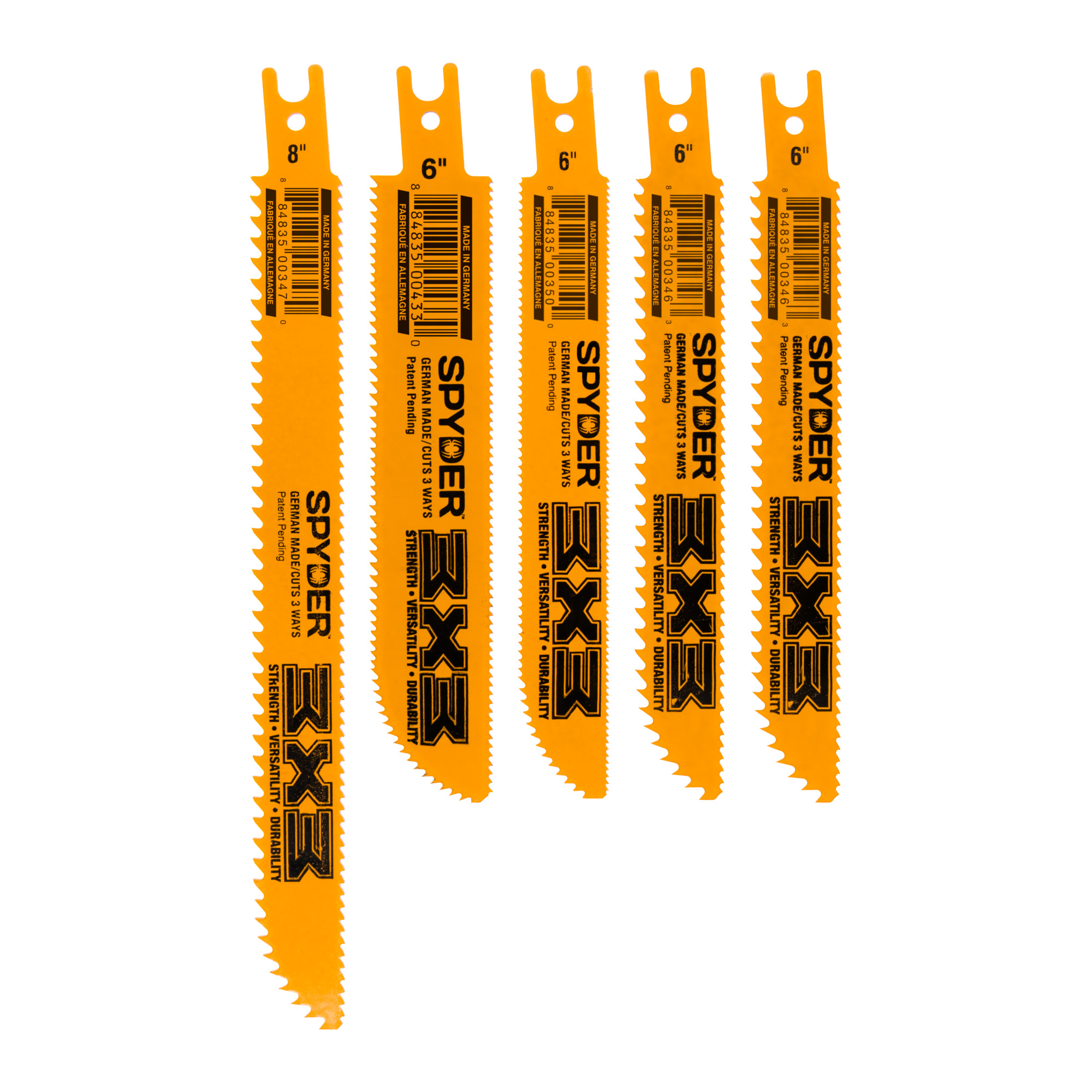 SPYDER 3X3™, 3X3 Dbl-Sided Bi-Mtl Wood Recip Saw Blade, 5Pk, Blade Length 6 in, Included (qty.) 5 Model# 200228